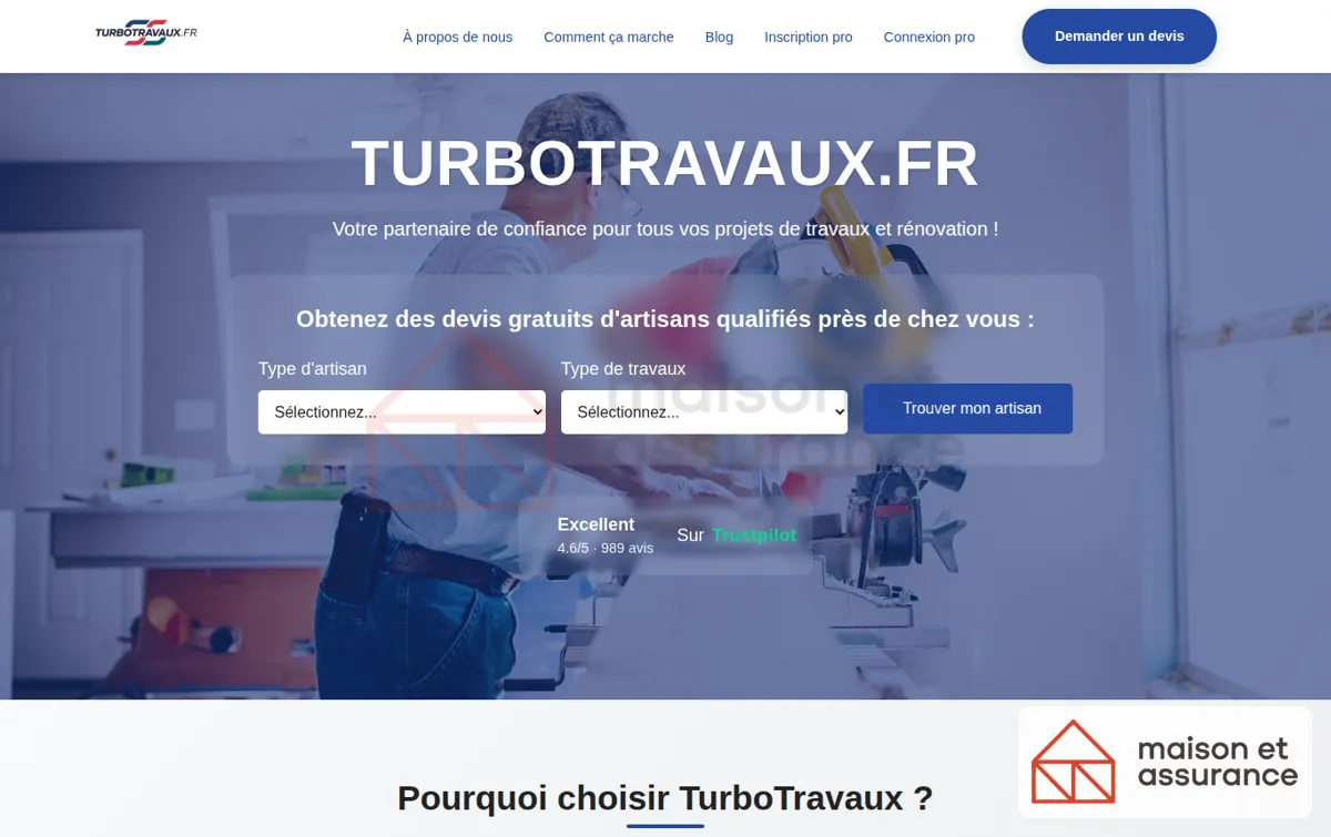 Capture : turbotravaux.fr | Inspirez-vous, informez-vous et demandez votre devis gratuit !